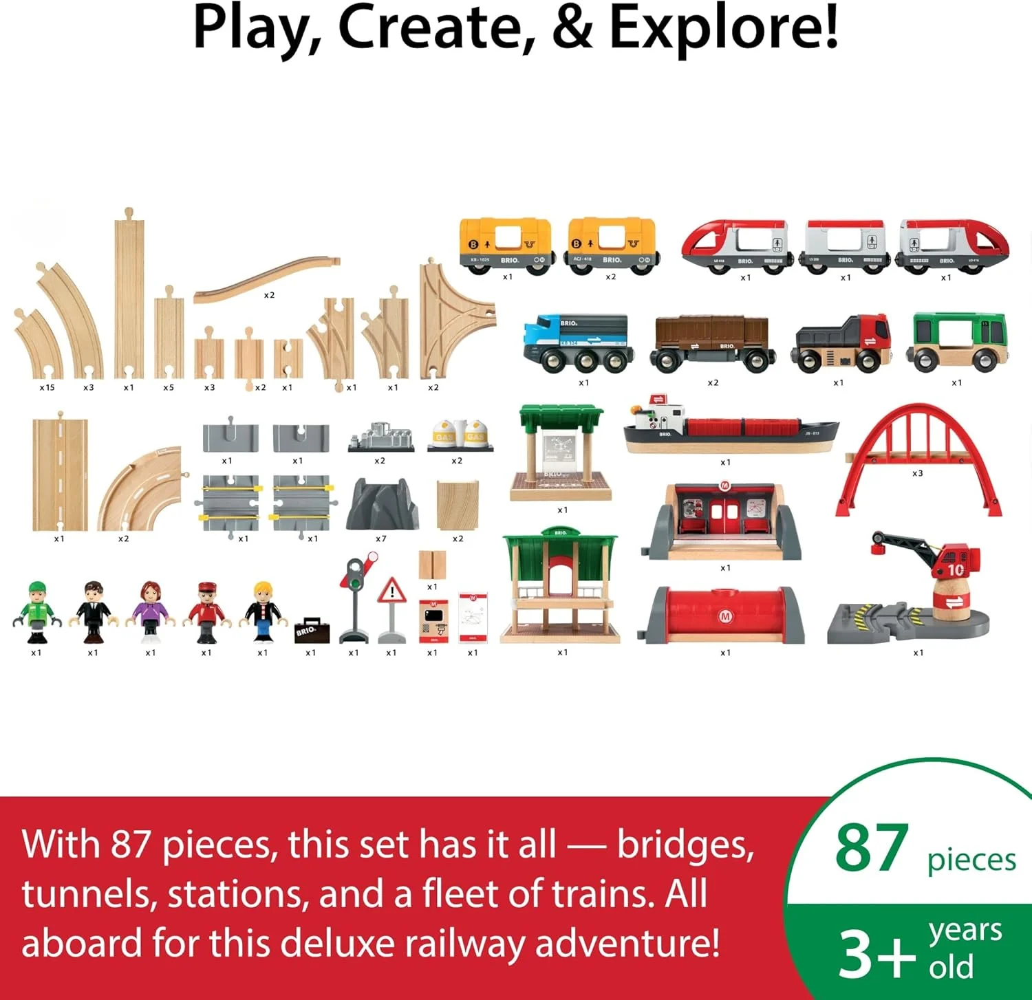 مجموعه راه آهن لوکس BRIO 33052 مجموعه راه آهن لوکس BRIO 33052