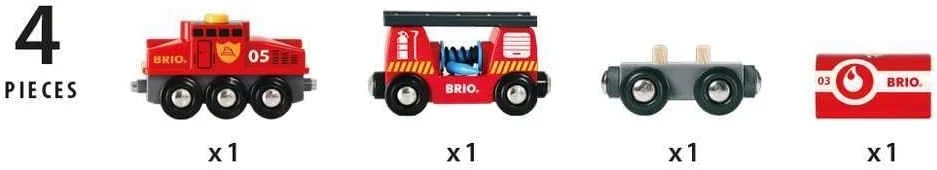قطار آتش نشانی نجات BRIO 33844
