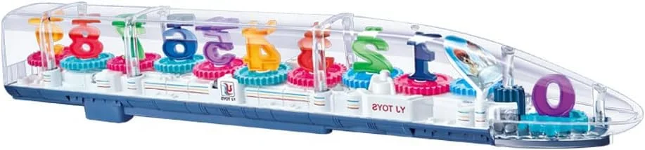 قطار اسباب بازی مترو فشاری شفاف آمیشا گیفت گالری با نور سه بعدی و چرخش 360 درجه، شبیه سازی دنده، صدای مکانیکی و نور (قطار دنده ای شفاف)