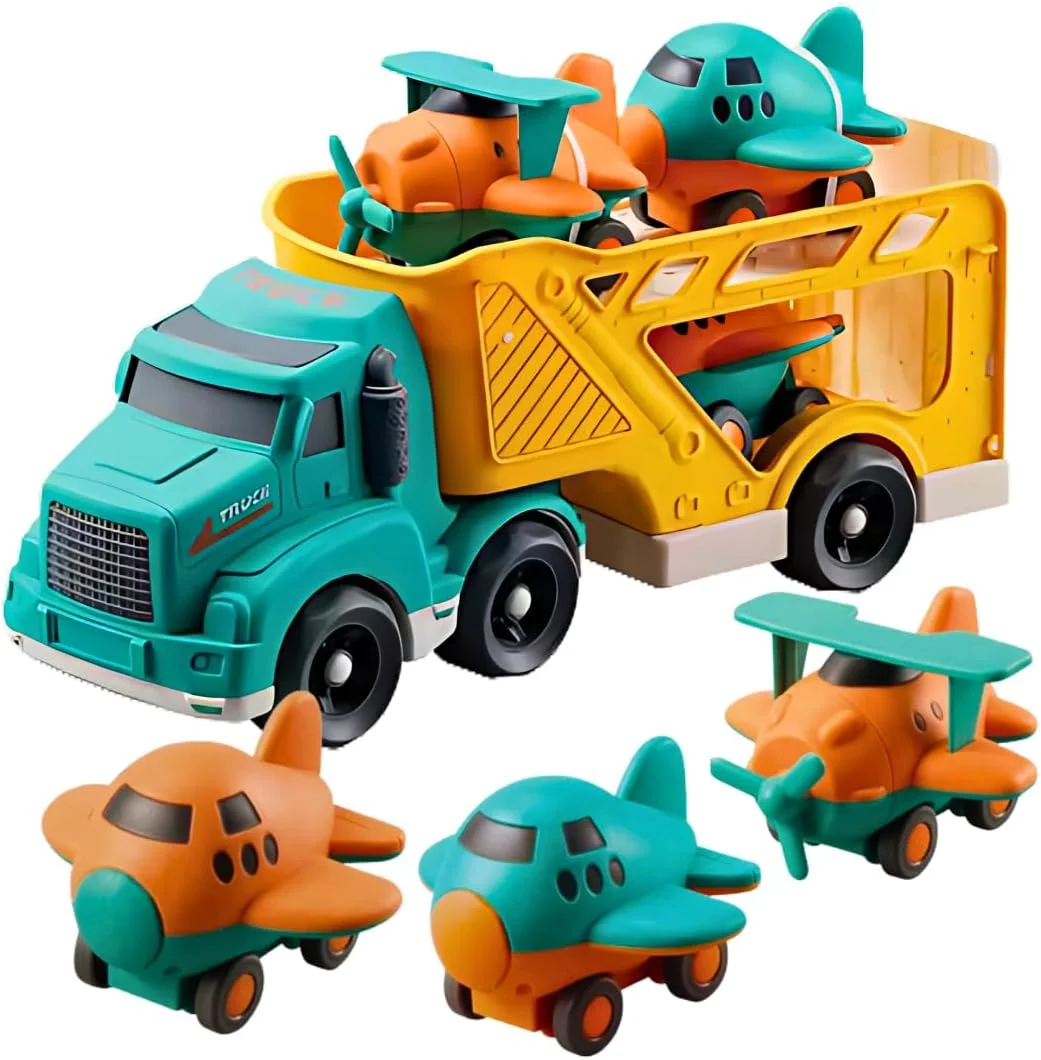 مجموعه اسباب بازی کامیون حمل و نقل و هواپیما 4 در 1 برای کودکان نوپا - وسایل نقلیه سازگار با محیط زیست و بدون BPA با نیروی اصطکاک برای کودکان | اسباب بازی آموزشی STEM برای سنین 2 تا 5 سال | هدیه تولد برای پسران و دختران | موجودی امارات مجموعه اسباب بازی کامیون حمل و نقل و هواپیما 4 در 1 برای کودکان نوپا - وسایل نقلیه سازگار با محیط زیست و بدون BPA با نیروی اصطکاک برای کودکان | اسباب بازی آموزشی STEM برای سنین 2 تا 5 سال | هدیه تولد برای پسران و دختران | موجودی امارات