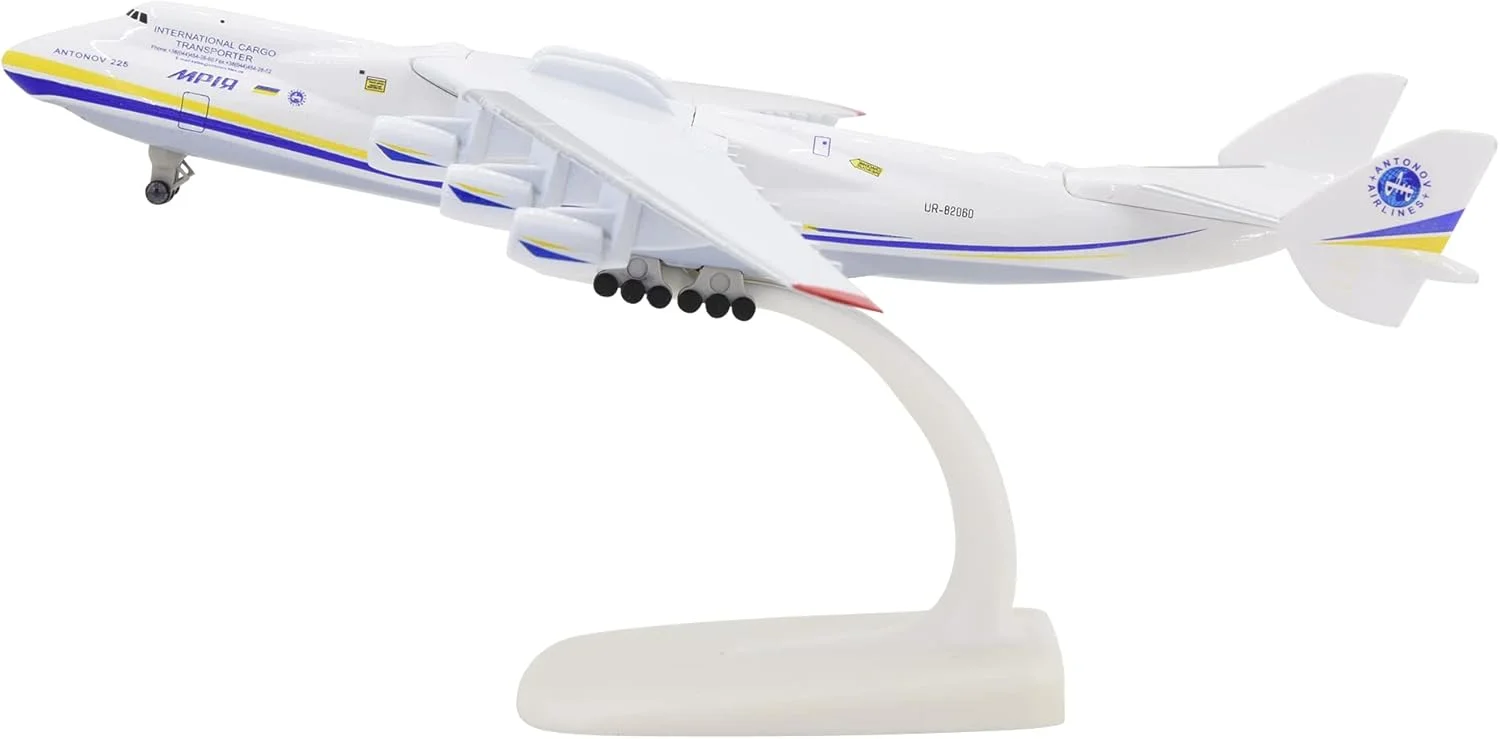 مدل هواپیمای باری بزرگ آنتونوف An-225 Mriya، خطوط هوایی آنتونوف، مقیاس 1:400، هواپیمای دایکست، مناسب برای کلکسیون، هدیه، دکوراسیون منزل و دفتر کار