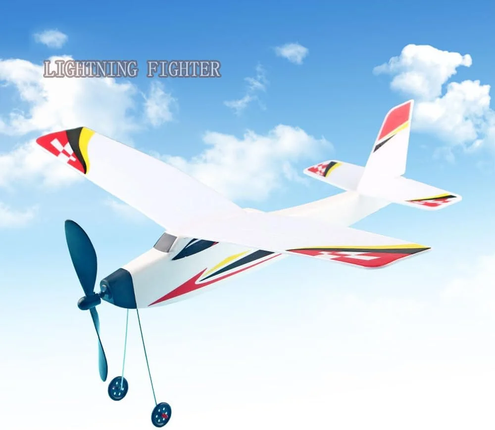 هواپیمای گلایدر کشی SYOSI مدل هواپیمای D، اسباب بازی هواپیمای گلایدر برای کودکان، هواپیمای جنگنده پلاستیکی سه بعدی