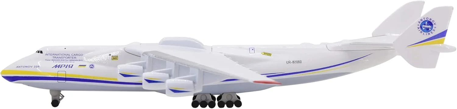 مدل هواپیمای باری بزرگ آنتونوف An-225 Mriya، خطوط هوایی آنتونوف، مقیاس 1:400، هواپیمای دایکست، مناسب برای کلکسیون، هدیه، دکوراسیون منزل و دفتر کار