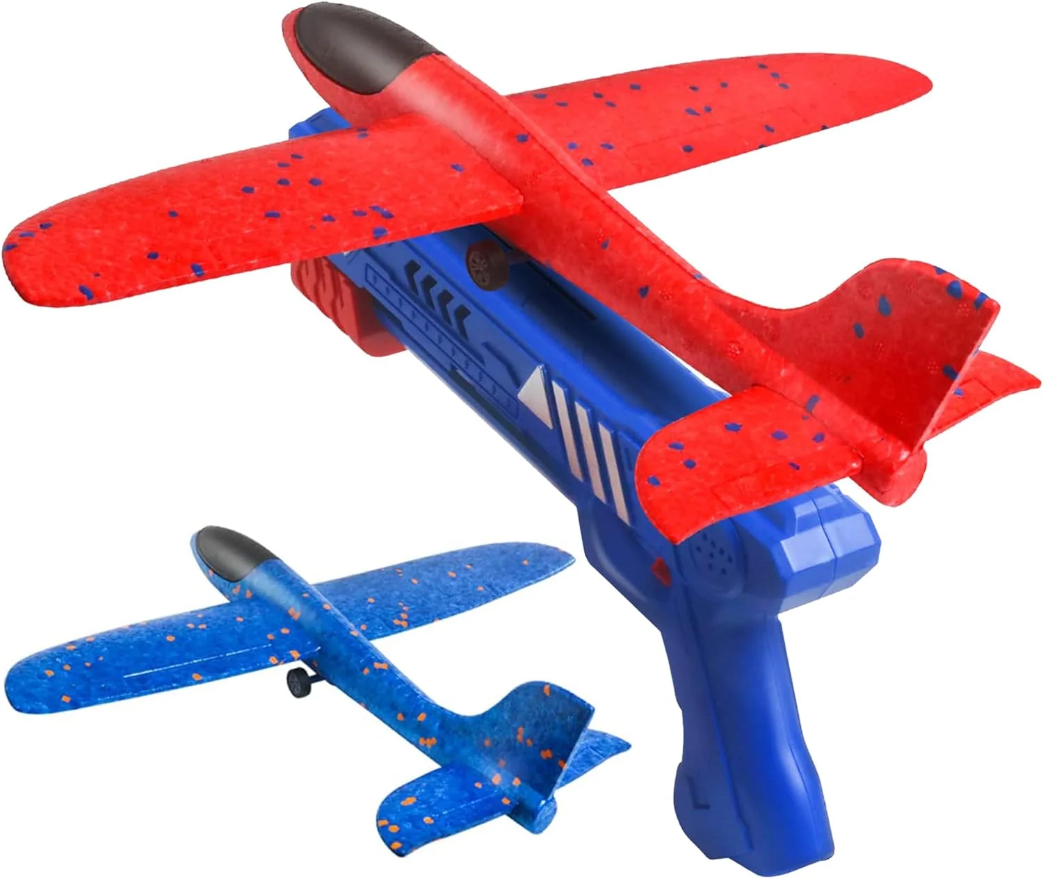 هواپیمای فومی SNAPTRON® با پرتابگر - اسباب بازی هواپیمای پرنده 32 سانتی متری برای کودکان | برد پرواز تا 20 متر | هواپیمای فومی بادوام با پرتابگر آسان | هدیه تولد شگفت انگیز برای پسران و دختران