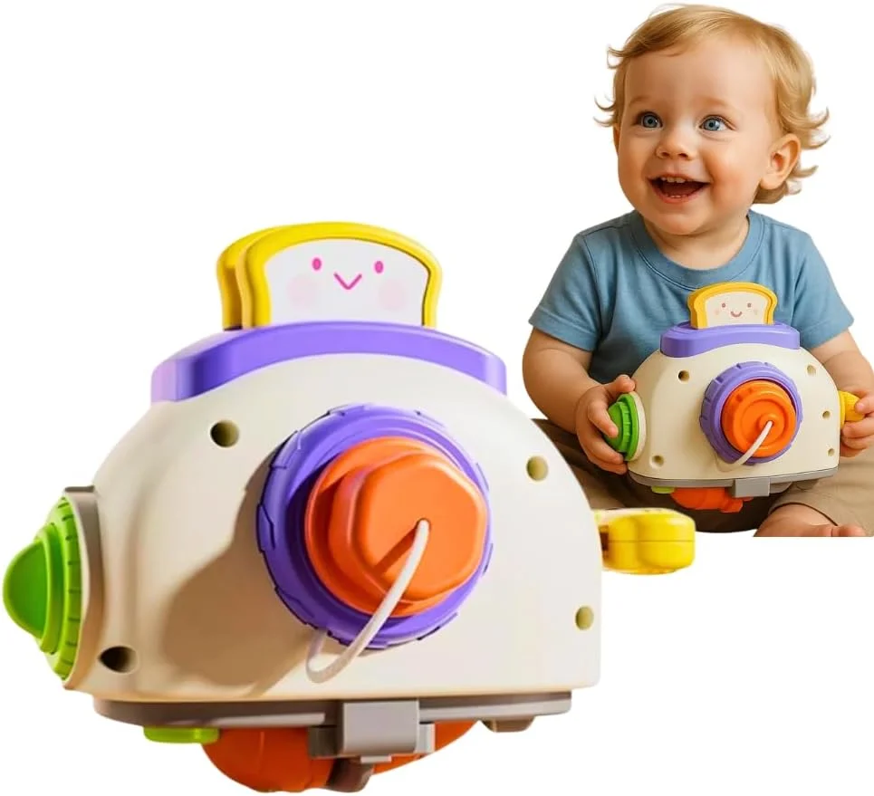 مکعب فعالیت شلوغ کودک نوپا به سبک مونته سوری – اسباب بازی مسافرتی بدون BPA برای مهارت های حرکتی ظریف و یادگیری حسی | اسباب بازی هواپیما، ماشین، کالسکه برای کودکان 1-2 ساله | هدیه ایده آل برای پسران و دختران در امارات