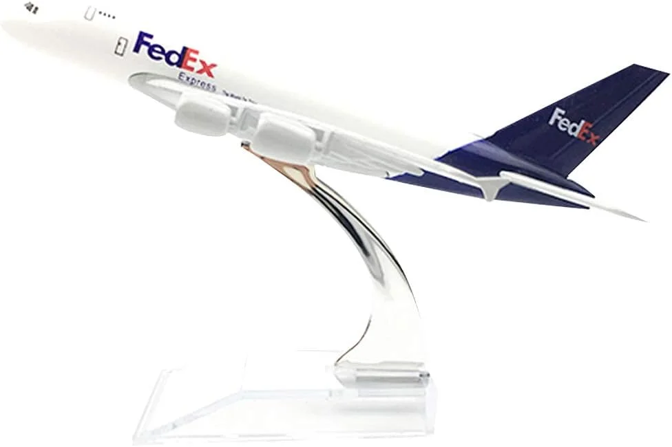 مدل هواپیمای فلزی ۱۶ سانتی متری ۱:۴۰۰، اسباب بازی هواپیما، هدیه تولد کودک (A380 Fedex)