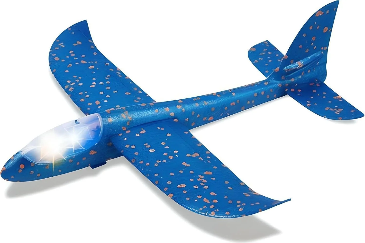 هواپیمای فومی پرتابی بزرگ فیتو با چراغ LED - 44.5 سانتی متر، مناسب ورزش های فضای باز و سرگرمی اتاق بازی کودکان