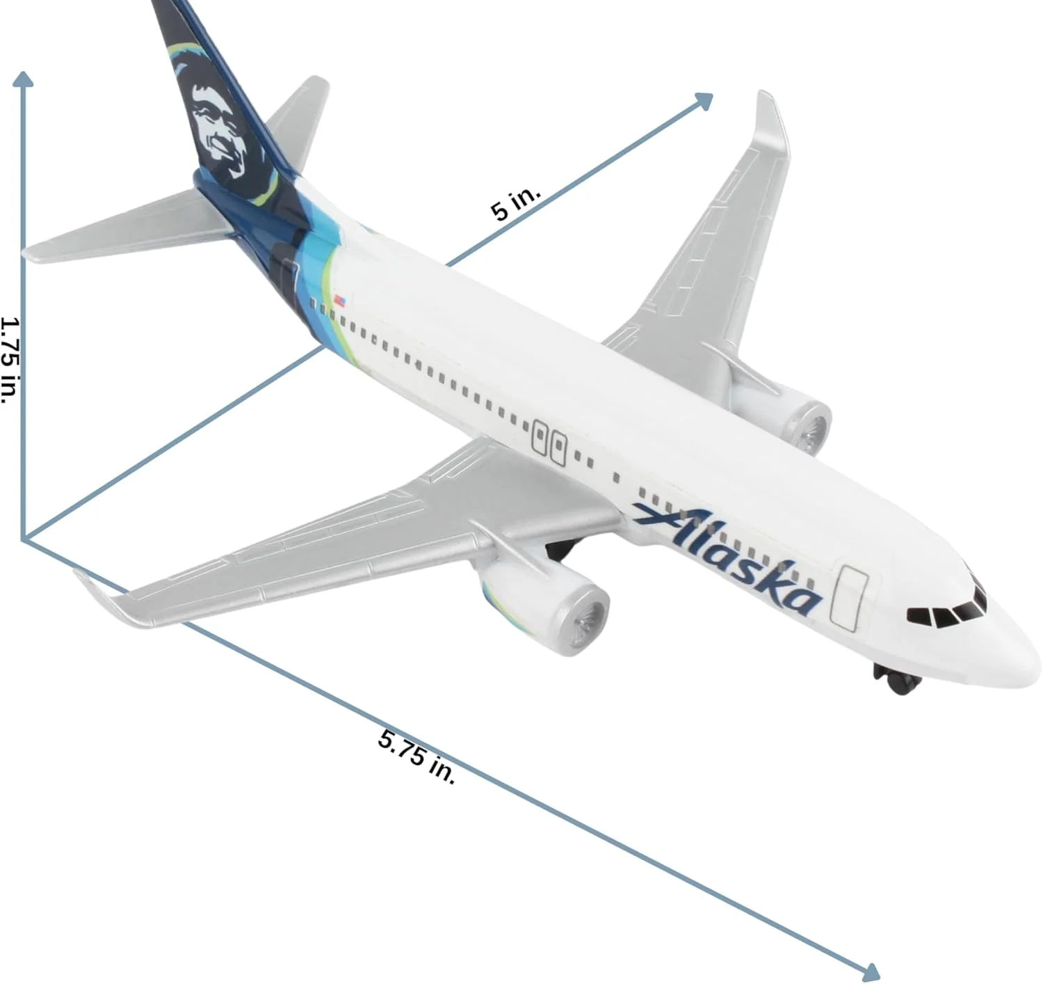 هواپیمای اسباب بازی دارون – خطوط هوایی آلاسکا – مدل هواپیمای فلزی دایکاست با قطعات پلاستیکی برای کودکان 3 سال به بالا