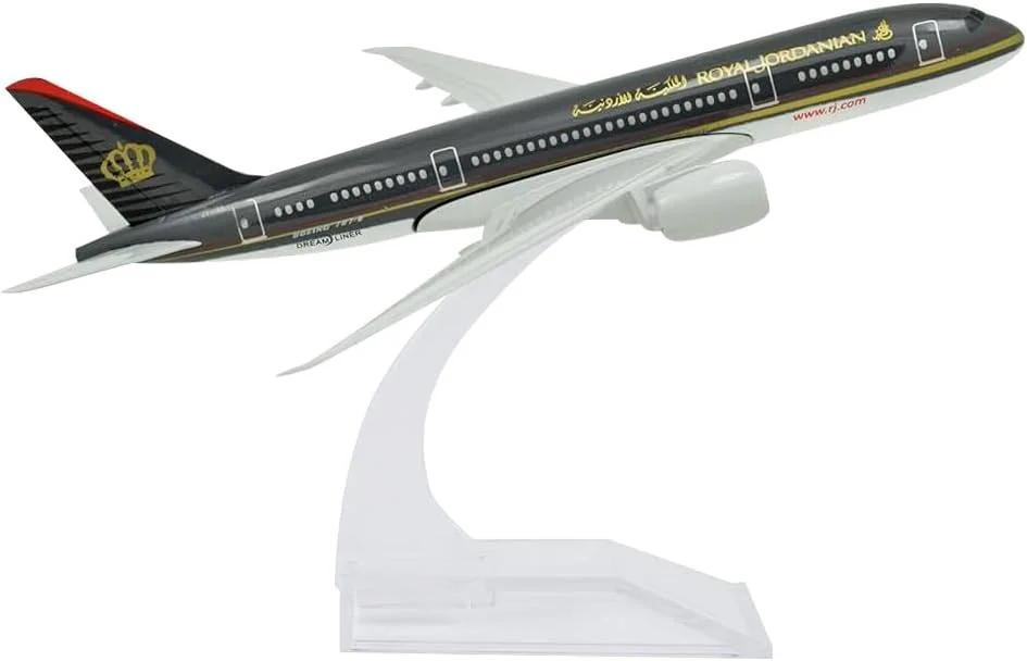 مدل هواپیمای فلزی بوئینگ 787 رویال جوردنین، طول 16 سانتی متر مدل هواپیمای فلزی بوئینگ 787 رویال جوردنین، طول 16 سانتی متر