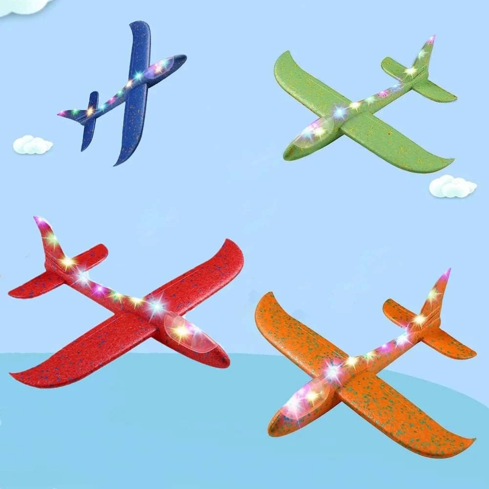 هواپیماهای فومی، اسباب بازی هواپیمای گلایدر پرنده برای کودکان 3، 4، 5، 6 تا 12 ساله، هدیه هواپیمای فومی پرتابی برای بازی های فضای باز و باغ (مجموعه 4 عددی) هواپیماهای فومی، اسباب بازی هواپیمای گلایدر پرنده برای کودکان 3، 4، 5، 6 تا 12 ساله، هدیه هواپیمای فومی پرتابی برای بازی های فضای باز و باغ (مجموعه 4 عددی)