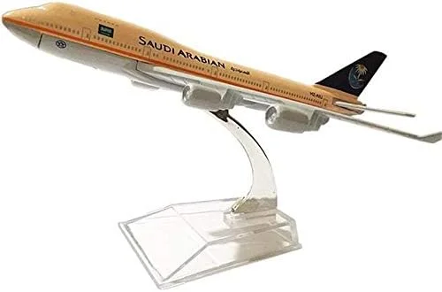 مدل هواپیمای فلزی بوئینگ 747 خطوط هوایی عربستان سعودی، طول 16 سانتی متر