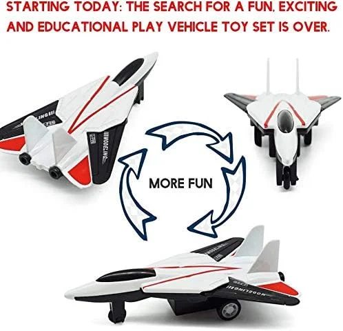 مجموعه اسباب بازی هواپیما - فلزی دایکاست نظامی، چند رنگ - 4 تکه