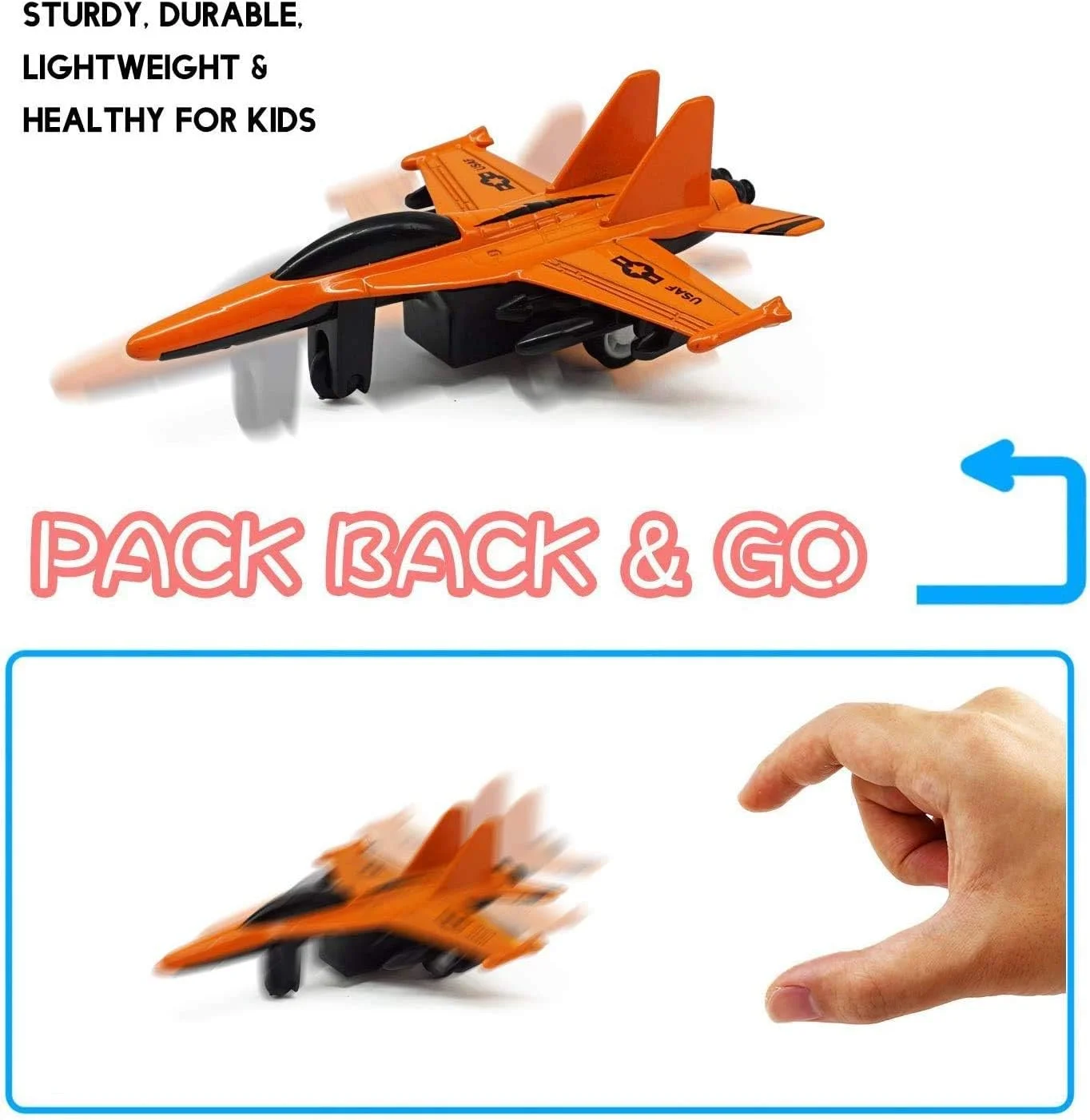 مجموعه اسباب بازی هواپیما - فلزی دایکاست نظامی، چند رنگ - 4 تکه