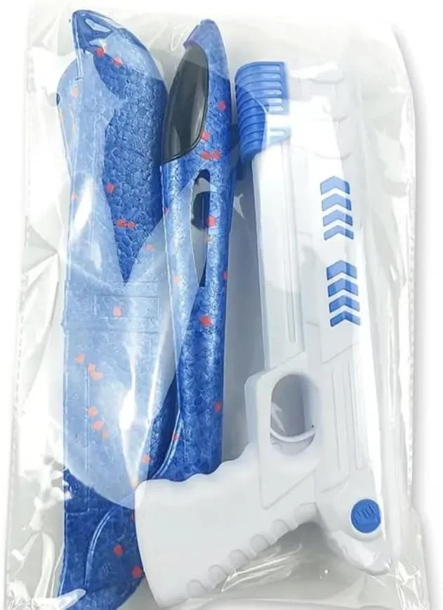 هواپیمای اسباب بازی فومی با پرتابگر، آبی و سفید، مجموعه هواپیمای گلایدر پرتابی دستی هواپیمای اسباب بازی فومی با پرتابگر، آبی و سفید، مجموعه هواپیمای گلایدر پرتابی دستی