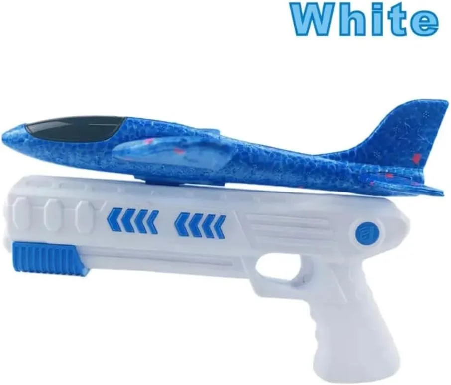 هواپیمای اسباب بازی فومی با پرتابگر، آبی و سفید، مجموعه هواپیمای گلایدر پرتابی دستی هواپیمای اسباب بازی فومی با پرتابگر، آبی و سفید، مجموعه هواپیمای گلایدر پرتابی دستی