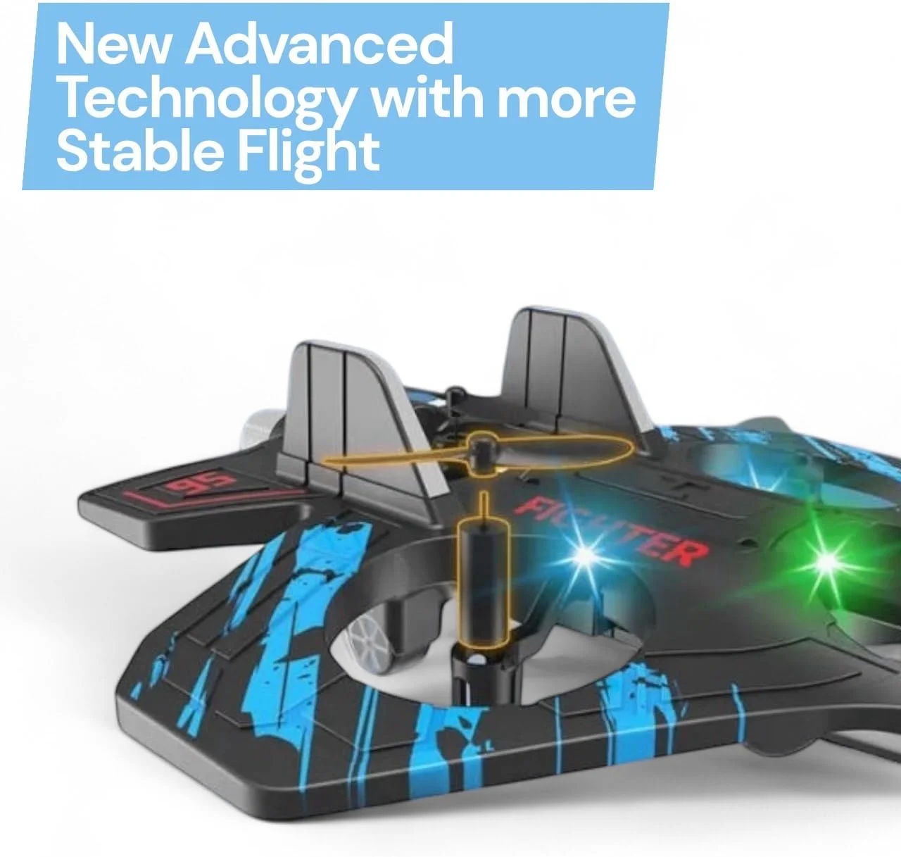 هواپیمای کنترلی 2.4 گیگاهرتزی مدل L0922 به همراه چراغ | هواپیمای جت کنترلی مناسب مبتدیان، کودکان و بزرگسالان | دارای قابلیت برخاست با یک دکمه، باتری قابل شارژ، حالت آکروباتیک، اسباب بازی مناسب فضای داخلی و خارجی