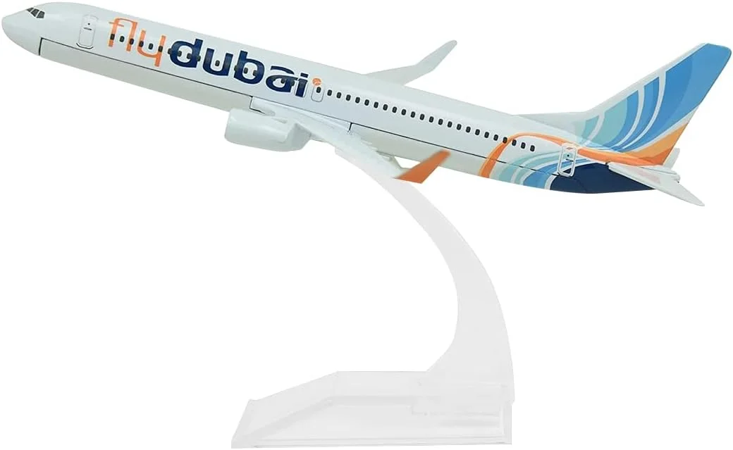 مدل هواپیمای فلزی بوئینگ 737 ایرلاین فلای دبی، طول 16 سانتی متر