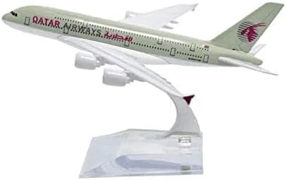 مدل هواپیمای فلزی ایرباس A380 قطر (مقیاس 1:400، طول 16 سانتی متر)