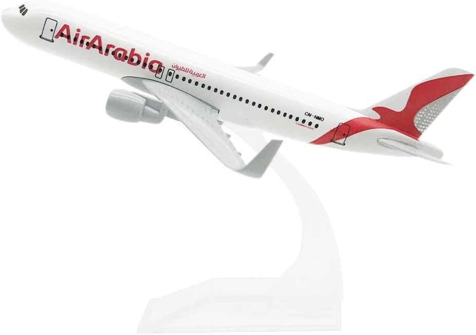 مدل هواپیمای ایرباس A320 ایر عربیا، فلزی، طول 16 سانتی متر - تصویر 3