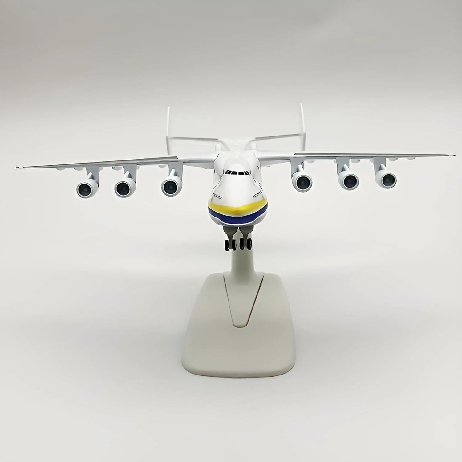 مدل فلزی هواپیمای آنتونوف AN-225 Mriya در مقیاس 1:400 | کلکسیونی بسیار دقیق با پایه نمایش | هدیه عالی هوانوردی برای علاقه مندان و جمع آوران مدل هواپیما