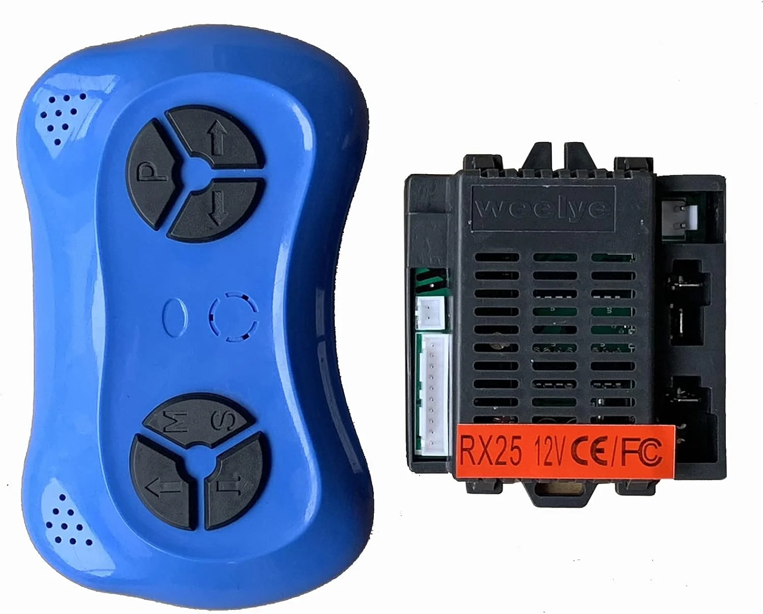WEELYE RX25 12V ماشین سواری کودکانه با کنترل از راه دور بلوتوثی 2.4G و کیت گیرنده، لوازم جانبی جعبه کنترل برای قطعات جایگزین ماشین سواری برقی کودکان