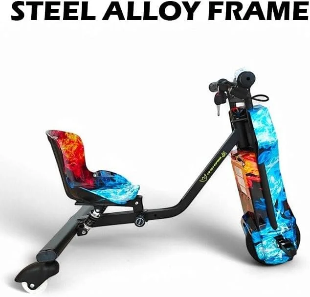 ماشین کارتینگ برقی کودک WINDHORSE، موتور 250 وات، باتری 36 ولت 4 آمپر ساعت | سرعت 20 کیلومتر در ساعت | لاستیک های 8 اینچی | فریم آلیاژ فولادی، دکمه دریفت چرخشی | چرخ های LED | 35 دقیقه زمان بازی