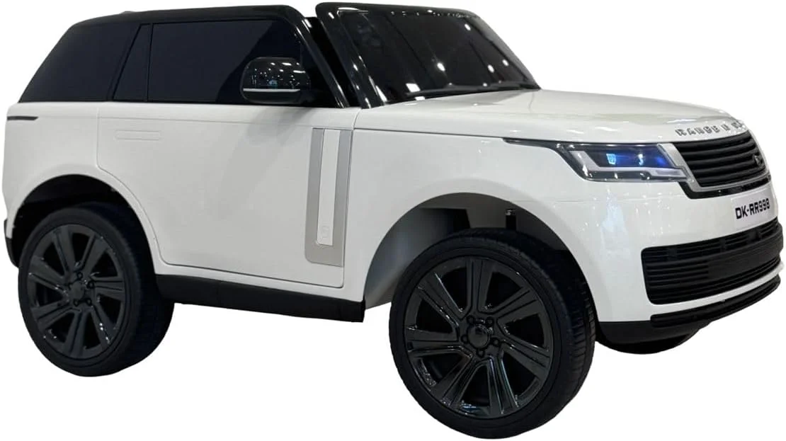 ماشین بازی کودک مدل DK-RR998، سفید، چراغ های LED، با باتری مناسب 3 تا 7 سال