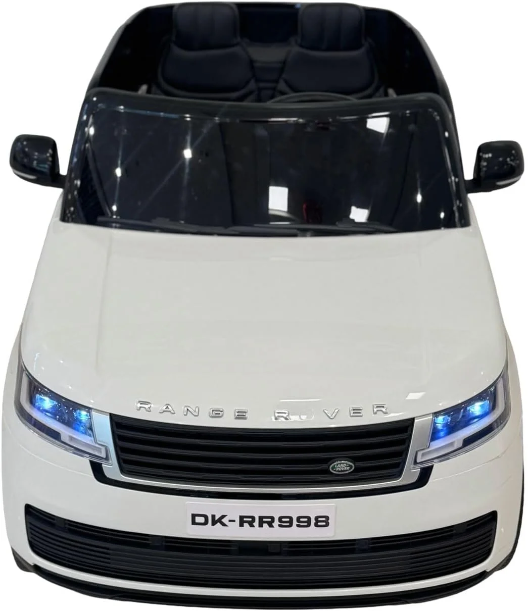 ماشین بازی کودک مدل DK-RR998، سفید، چراغ های LED، با باتری مناسب 3 تا 7 سال