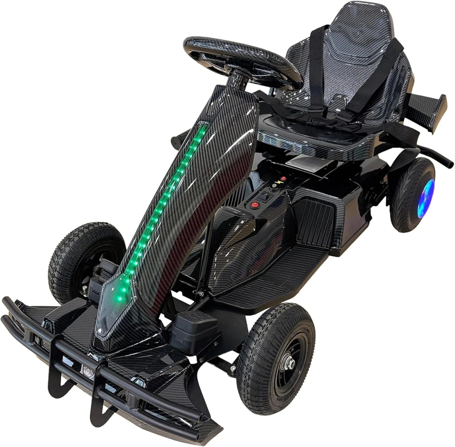 ماشین کارتینگ برقی کودکانه ویالآرای BIKE، چراغهای LED، پدالدار، باطری 36 ولت، ماشین سواری کودک (مشکی) ماشین کارتینگ برقی کودکانه ویالآرای BIKE، چراغهای LED، پدالدار، باطری 36 ولت، ماشین سواری کودک (مشکی)