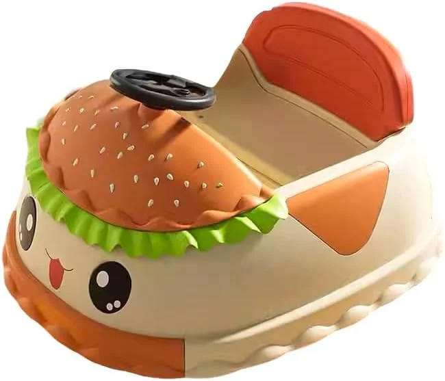 ماشین سواری کودک طرح برگر با چرخش 360 درجه، کنترل از راه دور و قابلیت خودرانی موزیکال، دارای فضای ذخیره سازی عقب، مناسب برای داخل و خارج از خانه ماشین سواری کودک طرح برگر با چرخش 360 درجه، کنترل از راه دور و قابلیت خودرانی موزیکال، دارای فضای ذخیره سازی عقب، مناسب برای داخل و خارج از خانه