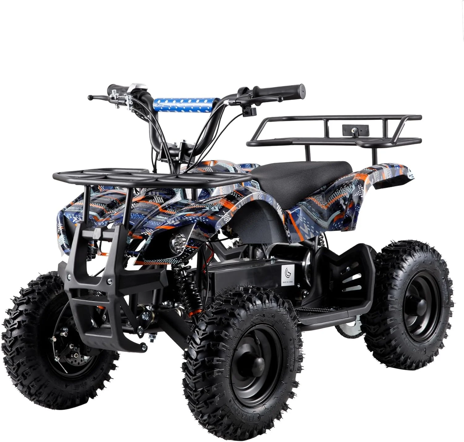 موتور چهار چرخ کودکانه Top Gear TG 250 ATV با سیستم تعلیق، موتور الکتریکی، چراغ های LED (آبی)