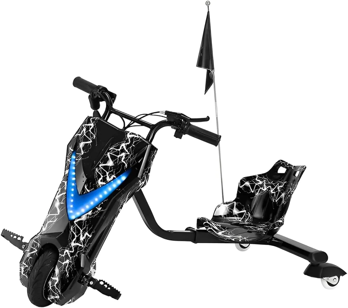 اسکوتر دریفت شاردی 36 ولت، اسکوتر برقی سه چرخ - 3 چراغ - کمک فنر، تجهیزات ایمنی، سرعت تا 20 کیلومتر در ساعت، حالت های رانندگی - بلوتوث - بلندگو، رنگ ترکیبی 1