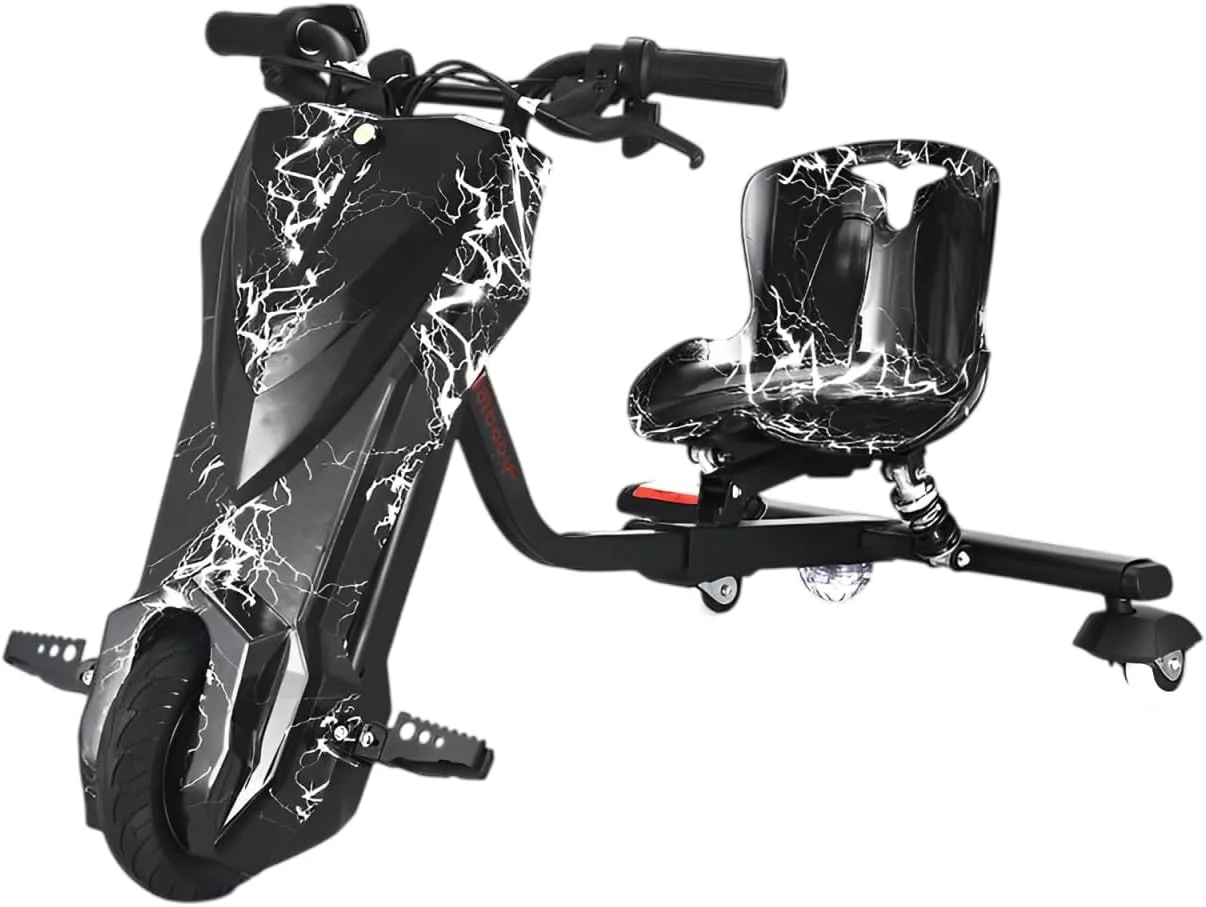 اسکوتر دریفت شاردی 36 ولت، اسکوتر برقی سه چرخ - 3 چراغ - کمک فنر، تجهیزات ایمنی، سرعت تا 20 کیلومتر در ساعت، حالت های رانندگی - بلوتوث - بلندگو، رنگ ترکیبی 1
