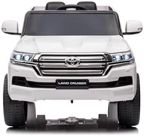 ماشین سواری کودکانه تویوتا لندکروزر SUV برقی 12 ولت با کنترل از راه دور، چراغ های LED، پخش موسیقی، قابلیت حرکت به جلو و عقب، سرعت بالا و پایین، دارای مجوز رسمی - سفید ماشین سواری کودکانه تویوتا لندکروزر SUV برقی 12 ولت با کنترل از راه دور، چراغ های LED، پخش موسیقی، قابلیت حرکت به جلو و عقب، سرعت بالا و پایین، دارای مجوز رسمی - سفید