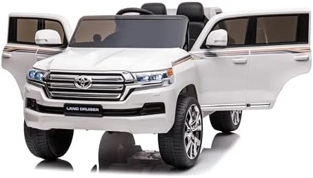 ماشین سواری کودکانه تویوتا لندکروزر SUV برقی 12 ولت با کنترل از راه دور، چراغ های LED، پخش موسیقی، قابلیت حرکت به جلو و عقب، سرعت بالا و پایین، دارای مجوز رسمی - سفید ماشین سواری کودکانه تویوتا لندکروزر SUV برقی 12 ولت با کنترل از راه دور، چراغ های LED، پخش موسیقی، قابلیت حرکت به جلو و عقب، سرعت بالا و پایین، دارای مجوز رسمی - سفید