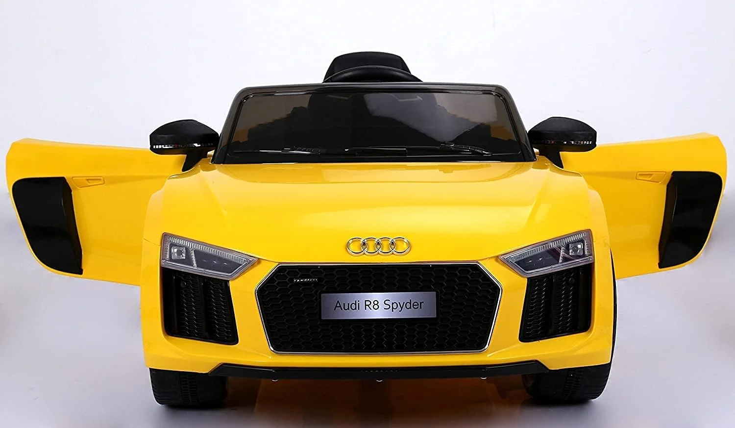 ماشین بازی الکتریکی مدل R8 SPYDER دارای مجوز، مناسب کودکان، با باتری 12 ولت، چراغ های LED، پخش MP3 و کنترل از راه دور والدین (JJ2198)
