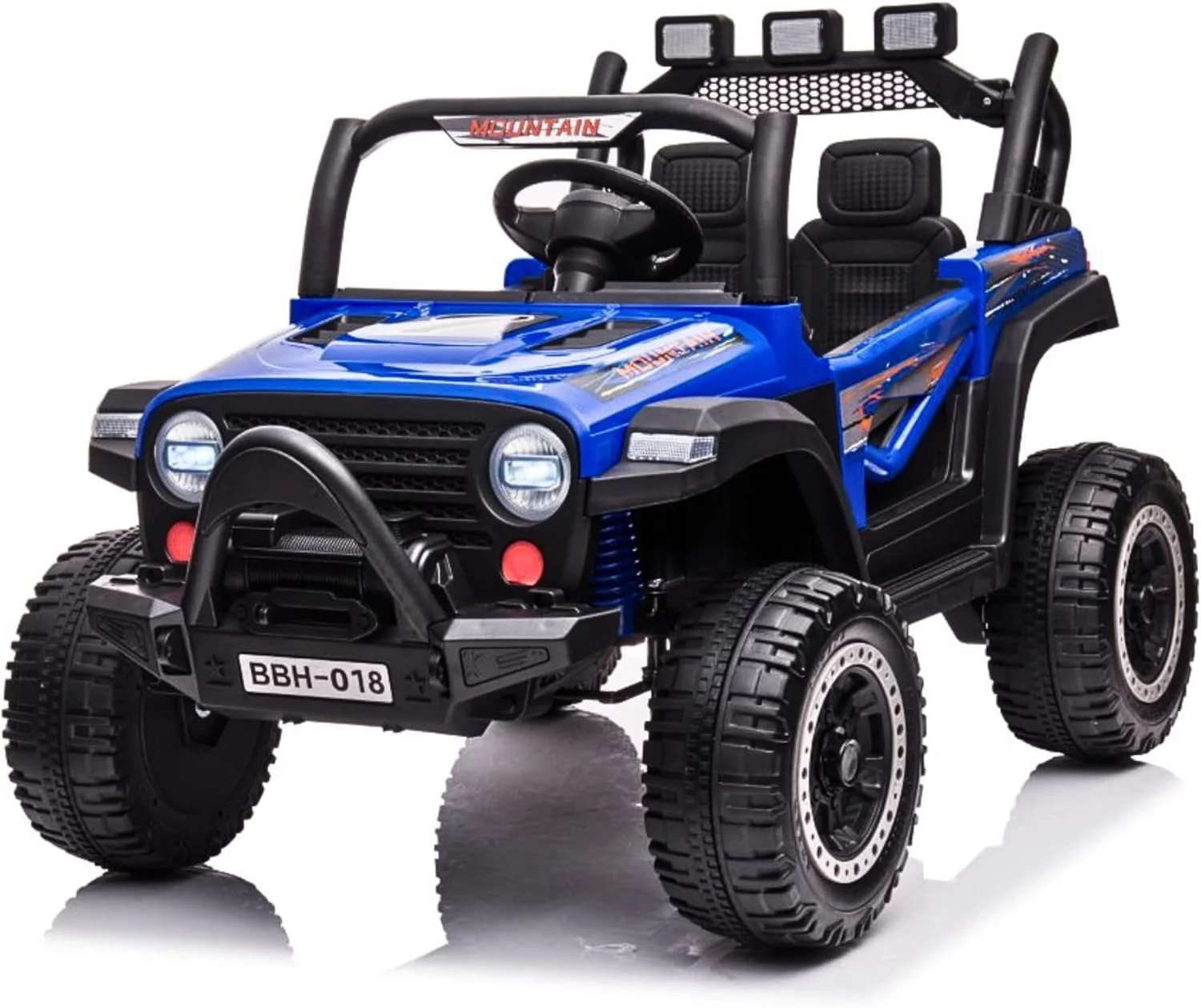 ماشین بازی کودکانه کوهستانی طرح جیپ برقی (12 ولت، آبی)