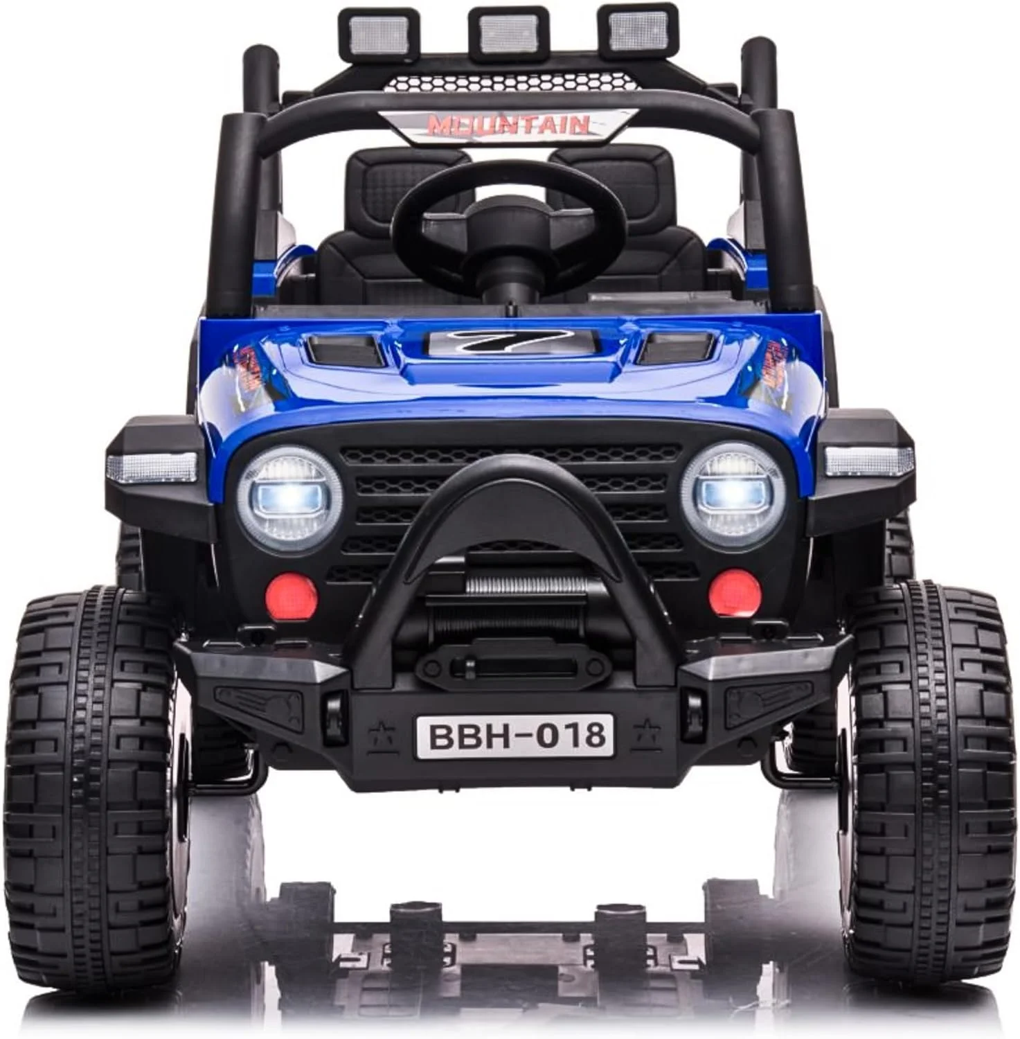 ماشین بازی کودکانه کوهستانی طرح جیپ برقی (12 ولت، آبی)