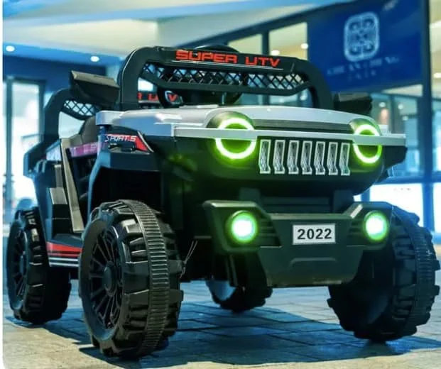 ماشین بازی بزرگ سایز تراک هیولا، جیپ الکتریکی 4x4 مناسب رنج سنی 1 تا 10 سال | بلوتوث | پورت USB | کنترل از راه دور | حالت الاکلنگی | هدیه تولد