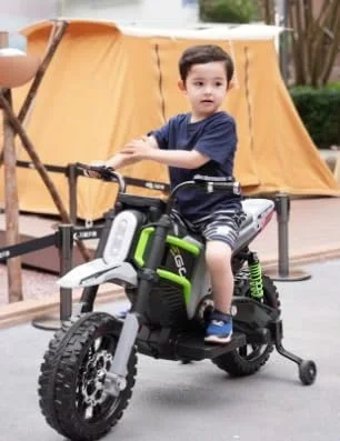 موتورکراس برقی برای کودکان، موتور بازی کودکان با چراغ LED و موسیقی | موتور شارژی کودک | موتور باتری خور برای رانندگی کودکان 2 تا 9 سال پسرانه دخترانه قرمز