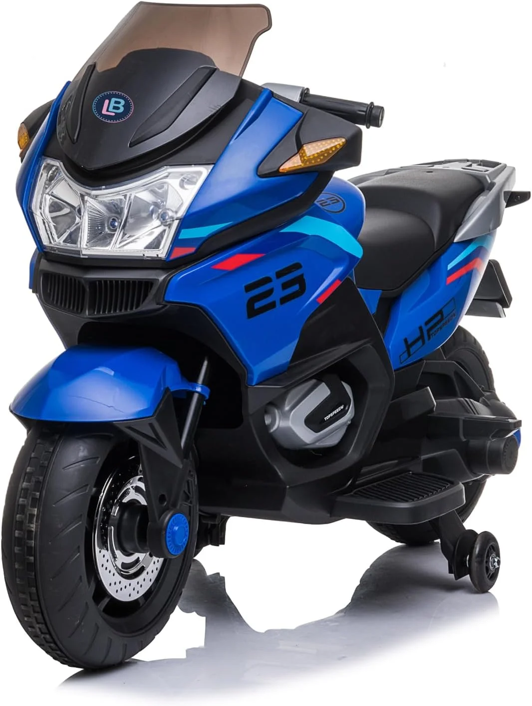 موتورسیکلت شارژی کودک مدل LB 609DX با رنگ آمیزی زیبا، مناسب برای کودکان 2 تا 6 سال (نیمه مونتاژ، آبی)