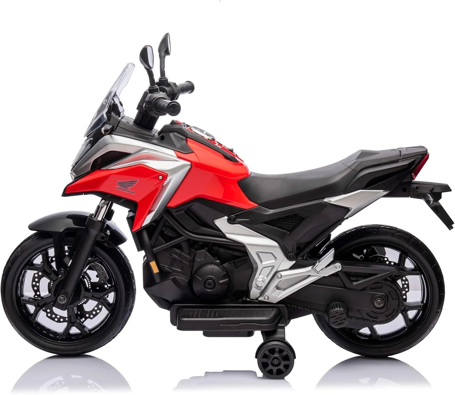 موتور سیکلت قدرتی کودک مدل LB 2006، موتور برقی سواری با چرخ های کمکی، هدیه موتور نشیمن دار برای پسران و دختران، بهترین موتور برای 2-4 سال (100% مونتاژ شده، قرمز)