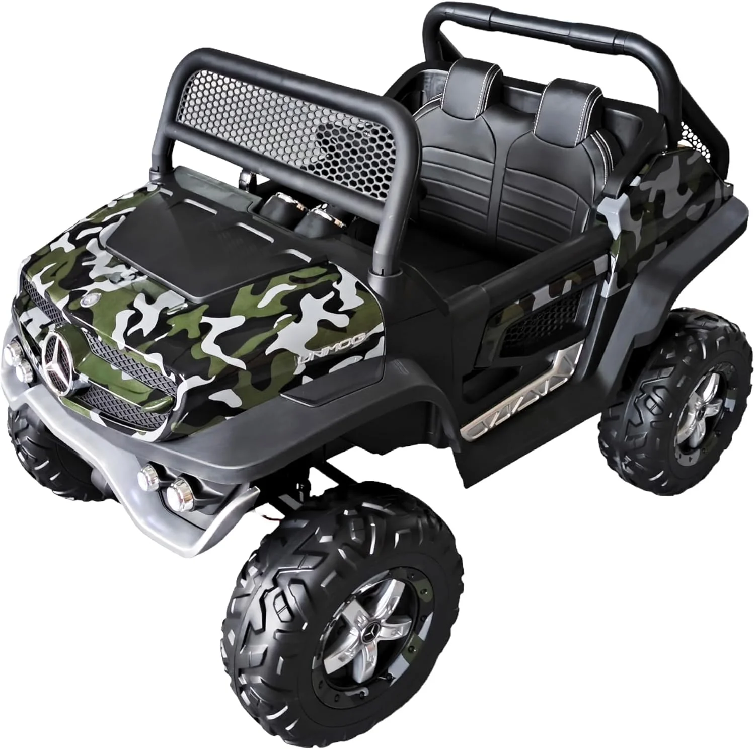 ماشین جیپ سواری کودکانه مدل LB 858DX، ماشین بازی الکتریکی، کامیون قدرتی، ماشین نشیمن دار با کنترل از راه دور، چراغ، موسیقی، بهترین هدیه برای کودکان 2-6 سال (100% مونتاژ شده، سبز)