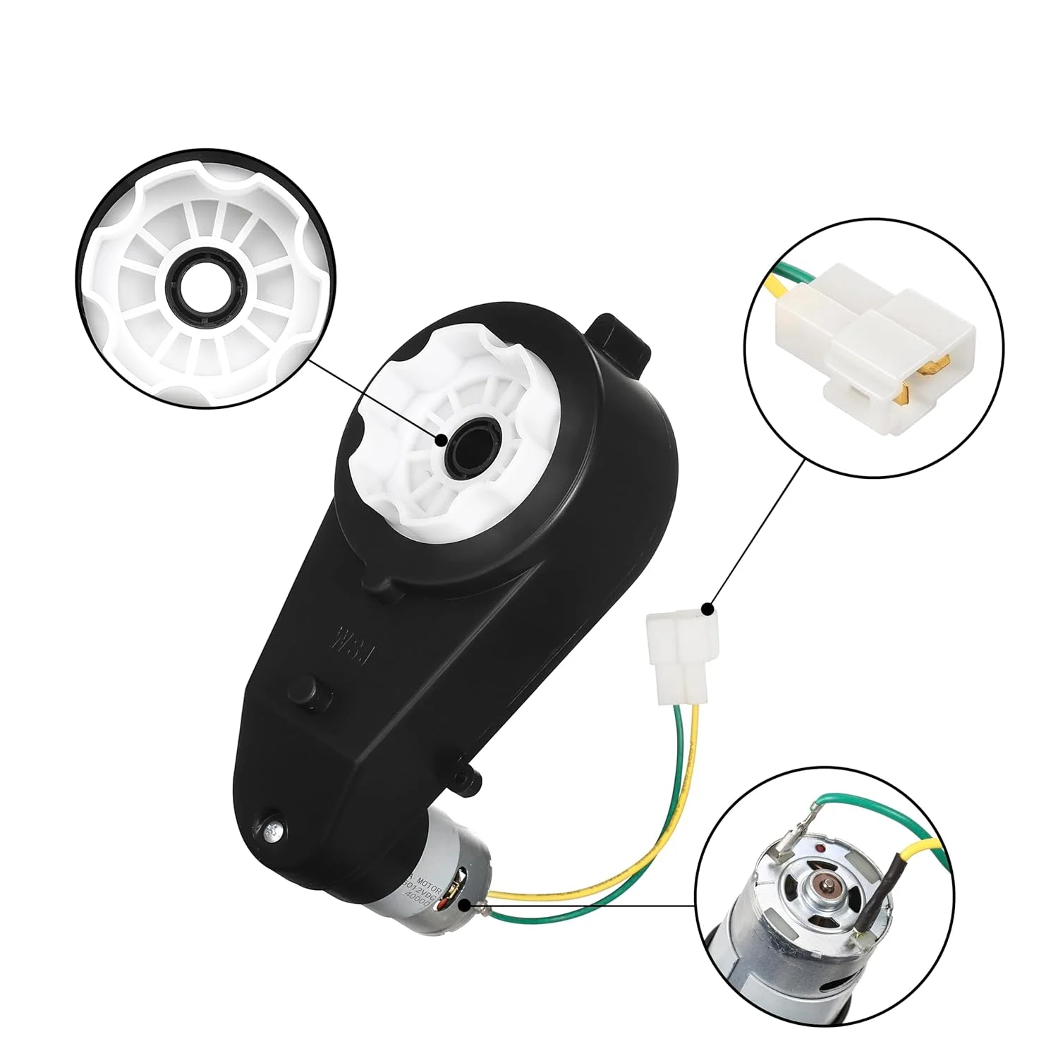 موتور 6 ولت 20000 دور در دقیقه KASTWAVE، گیربکس موتور الکتریکی ماشین کودکانه 62 ولت، موتور سیکلت، موتور درایو RS550 پرسرعت، مناسب برای موتورهای ماشین اسباب بازی کودکانه (2 عدد)