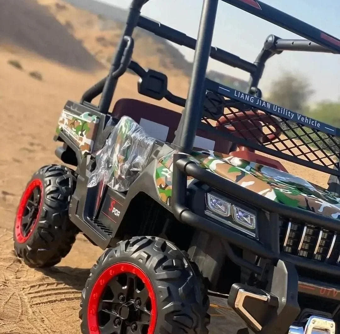 ماشین بازی دو موتوره ۱۲ ولت کودکانه مدل UTV به همراه پخش کننده MP3/USB و کنترل از راه دور ۲.۴G