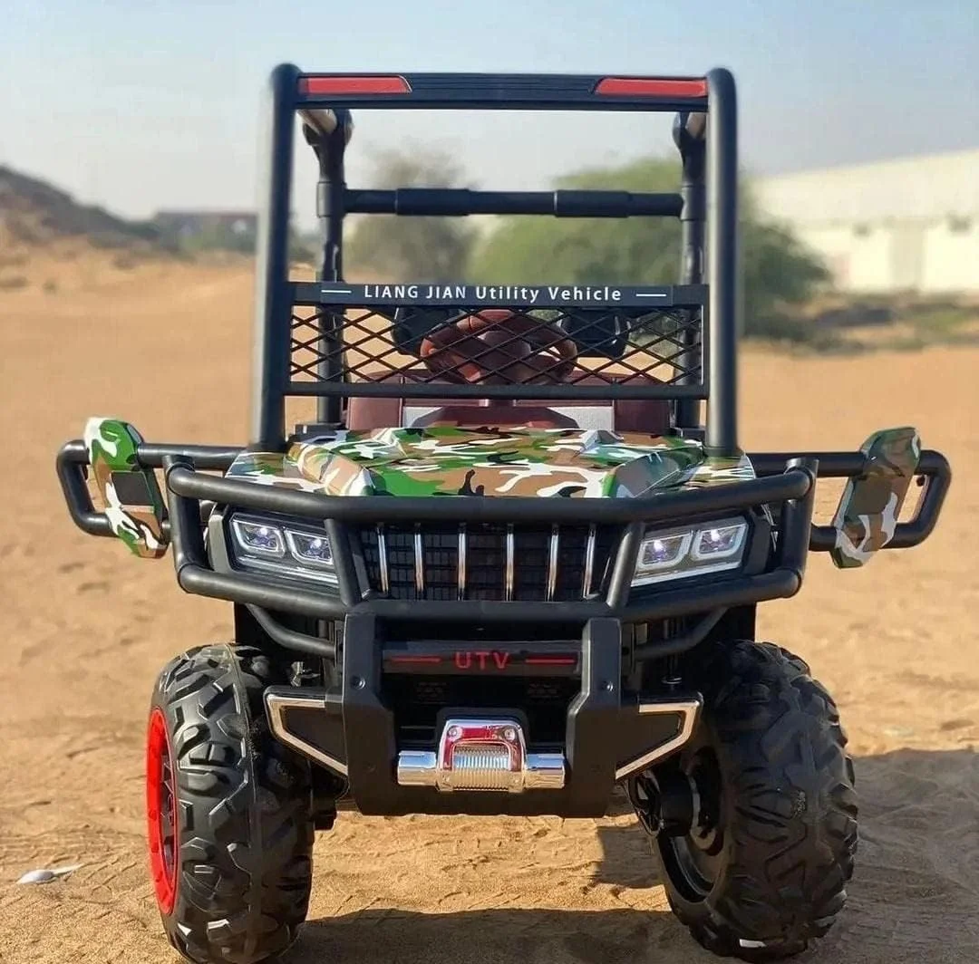 ماشین بازی دو موتوره ۱۲ ولت کودکانه مدل UTV به همراه پخش کننده MP3/USB و کنترل از راه دور ۲.۴G