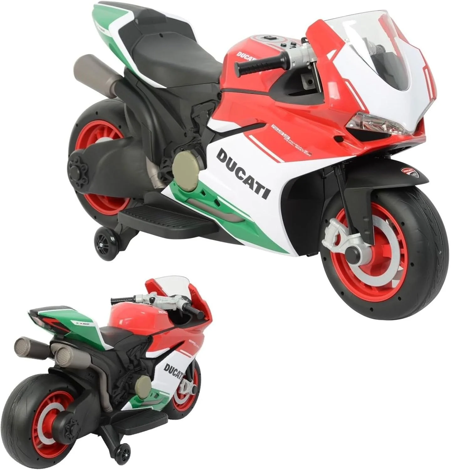 موتور سیکلت سواری برقی کودکانه - 12 ولت - قرمز