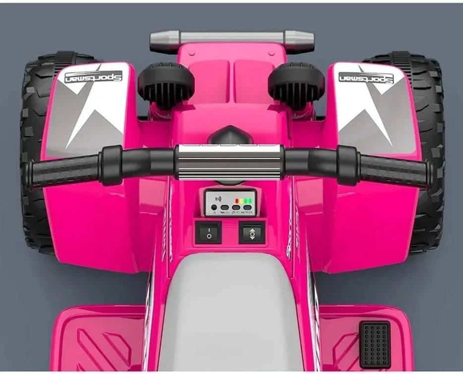 ماشین ATV شارژی کودکانه، چهار چرخ، با چراغ های LED - صورتی ماشین ATV شارژی کودکانه، چهار چرخ، با چراغ های LED - صورتی