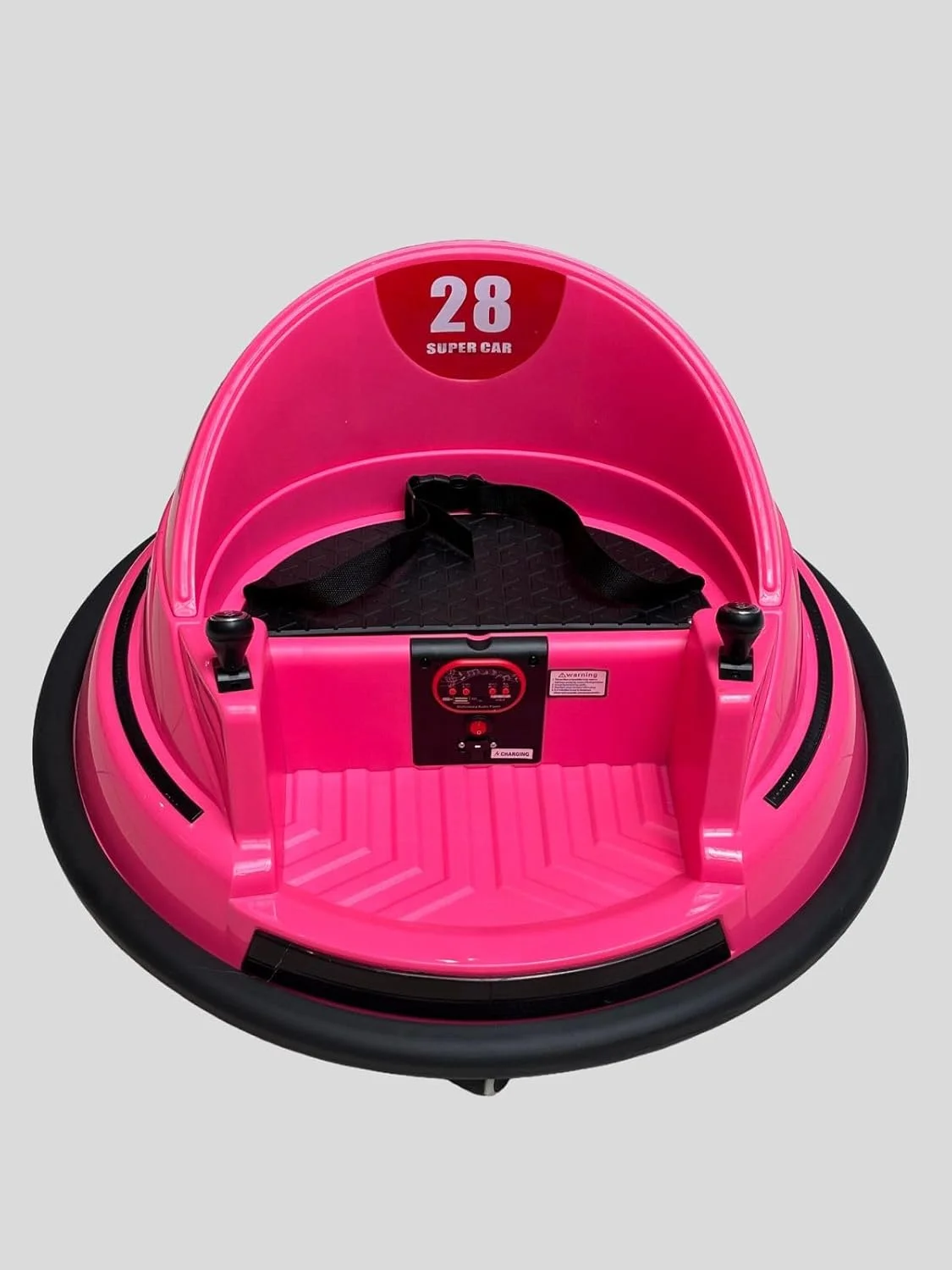 ماشین بازی کودک مدل V-2025، رنگ بنفش، با کنترل سرعت و جوی استیک مناسب 2 تا 4 سال (مشکی قرمز)