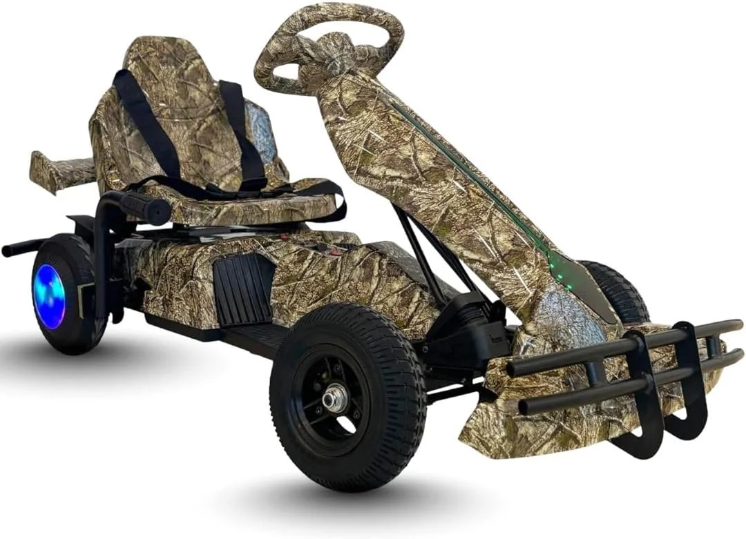 ماشین کارتینگ برقی کودکانه - وسیله نقلیه سواری با باتری 36 ولت | پدال | چراغ های ال ای دی | کمربند ایمنی | طرح استتار